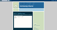 Desktop Screenshot of increasing-returns.blogspot.com