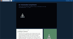 Desktop Screenshot of intolerablecompliment.blogspot.com