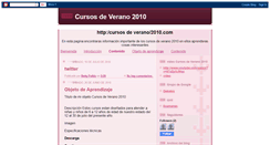 Desktop Screenshot of cursosdeverano2010.blogspot.com