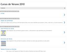 Tablet Screenshot of cursosdeverano2010.blogspot.com