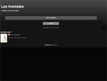 Tablet Screenshot of lesironistes.blogspot.com