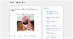 Desktop Screenshot of mp3quran4u.blogspot.com