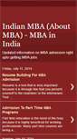 Mobile Screenshot of indianmbainfo.blogspot.com