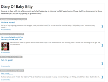 Tablet Screenshot of diaryofbabybilly.blogspot.com