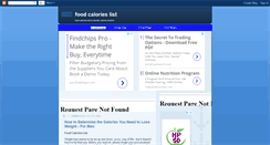 Desktop Screenshot of foodcalorieslist.blogspot.com