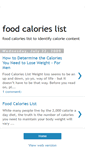 Mobile Screenshot of foodcalorieslist.blogspot.com