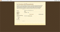 Desktop Screenshot of laaventuradelpensamiento.blogspot.com
