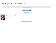 Tablet Screenshot of construyendounamentesana.blogspot.com