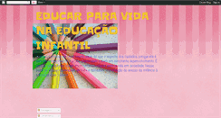 Desktop Screenshot of educarparavidanaeducaoinfantil.blogspot.com