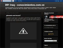 Tablet Screenshot of conocimientos-iraq.blogspot.com