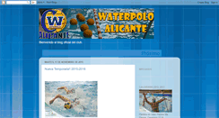 Desktop Screenshot of clubwaterpoloalicante.blogspot.com