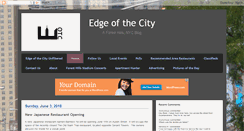 Desktop Screenshot of edgeofthecityblog.blogspot.com