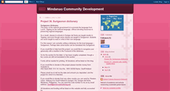 Desktop Screenshot of communitydevelopmentmindanao.blogspot.com