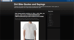 Desktop Screenshot of dirtbikequotesandsayings.blogspot.com