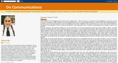 Desktop Screenshot of on-communications.blogspot.com