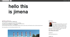 Desktop Screenshot of hellothisisjimena.blogspot.com