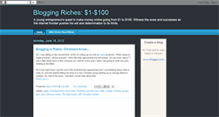 Desktop Screenshot of bloggingriches1to100.blogspot.com