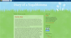 Desktop Screenshot of diaryofayogamomma.blogspot.com