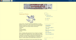 Desktop Screenshot of overratedorunderrated.blogspot.com