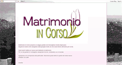 Desktop Screenshot of matrimonio-in-corso.blogspot.com