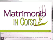 Tablet Screenshot of matrimonio-in-corso.blogspot.com