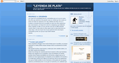 Desktop Screenshot of leyendadeplata.blogspot.com
