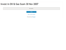 Tablet Screenshot of oilgasinvestscam.blogspot.com