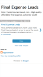 Mobile Screenshot of final-expense-leads.blogspot.com