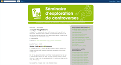 Desktop Screenshot of exploration-controverses.blogspot.com