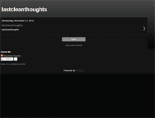 Tablet Screenshot of lastcleanthoughts.blogspot.com