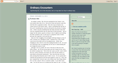 Desktop Screenshot of ordinaryencounters.blogspot.com