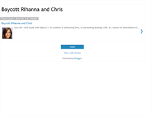 Tablet Screenshot of boycottrihannaandchris.blogspot.com