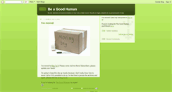 Desktop Screenshot of beagoodhuman.blogspot.com