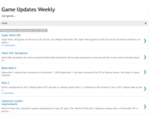 Tablet Screenshot of gameupdatesweekly.blogspot.com
