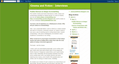 Desktop Screenshot of cinemaandfictioninterviews.blogspot.com