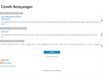 Tablet Screenshot of cewekkesayangan.blogspot.com