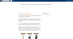 Desktop Screenshot of kevins-citizen-watch-review.blogspot.com