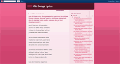 Desktop Screenshot of oldsongslyrics.blogspot.com