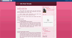 Desktop Screenshot of infokotaternate.blogspot.com