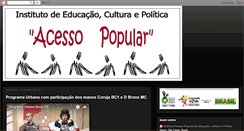 Desktop Screenshot of institutoacessopopular.blogspot.com