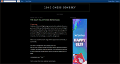 Desktop Screenshot of 2010chessodyssey.blogspot.com