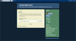 Desktop Screenshot of ponderingpreacher.blogspot.com