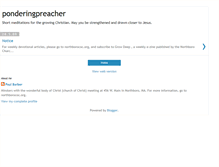 Tablet Screenshot of ponderingpreacher.blogspot.com
