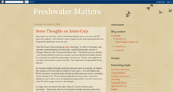 Desktop Screenshot of freshwatermatters.blogspot.com