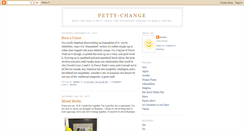 Desktop Screenshot of petty-change.blogspot.com