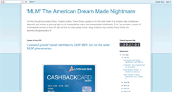 Desktop Screenshot of mlmtheamericandreammadenightmare.blogspot.com