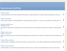 Tablet Screenshot of nebankove-pozicky.blogspot.com