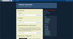 Desktop Screenshot of classicalconnection.blogspot.com