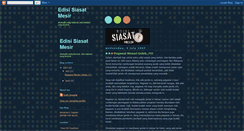 Desktop Screenshot of edisisiasatmesir.blogspot.com