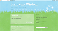 Desktop Screenshot of borrowingwisdom.blogspot.com
